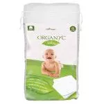 Organyc Quadretti di cotone per la pulizia dei bambini (60 pezzi) - 100% cotone biologico