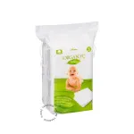 Organyc Quadretti di cotone per la pulizia dei bambini (60 pezzi) - 100% cotone biologico