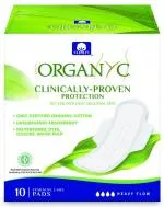 Organyc Cuscinetti da notte con ali pesanti (10 pezzi) - 100% bio-cotone, 4 gocce