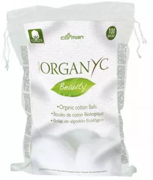 Organyc Batuffoli di cotone esfoliante (100 pezzi) - 100% cotone organico
