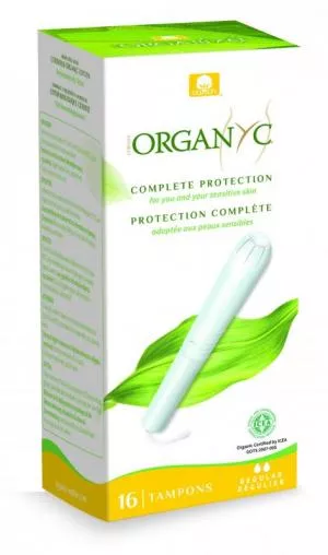 Organyc Tamponi con applicatore Regular (16 pezzi) - 100% bio-cotone, 2 gocce