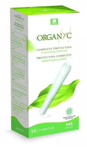 Organyc Tamponi con applicatore Super (14 pezzi) - 100% bio-cotone, 3 gocce