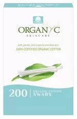 Organyc Bastoncini di cotone per le orecchie (200 pezzi) - in cotone biologico e cartone riciclato