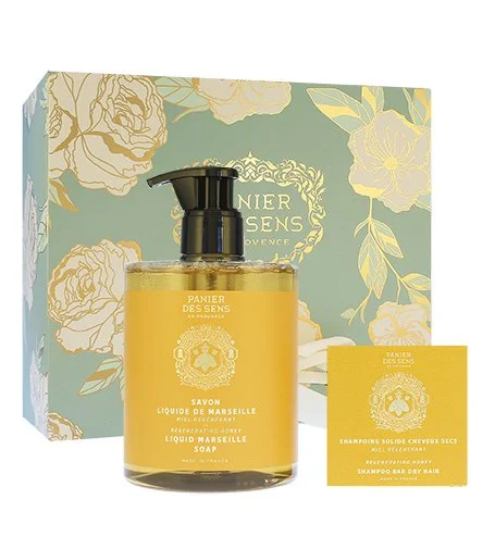 Regenerating Honey set regalo sapone liquido + shampoo solido per capelli secchi 75 g 500 ml