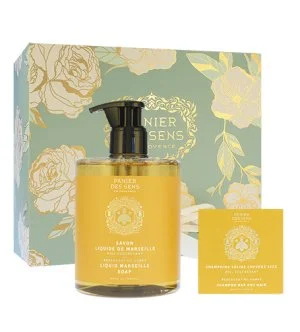 Panier Des Sens Regenerating Honey set regalo sapone liquido + shampoo solido per capelli secchi 75 g
