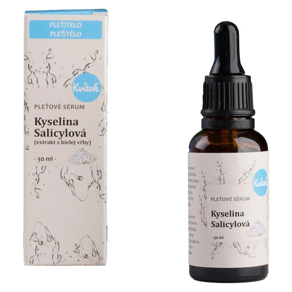 Kvitok Siero viso - Acido salicilico (30 ml) - aiuta la pelle problematica