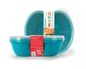 Preserve Scatola degli snack (2 pezzi) - blu - in plastica riciclata al 100