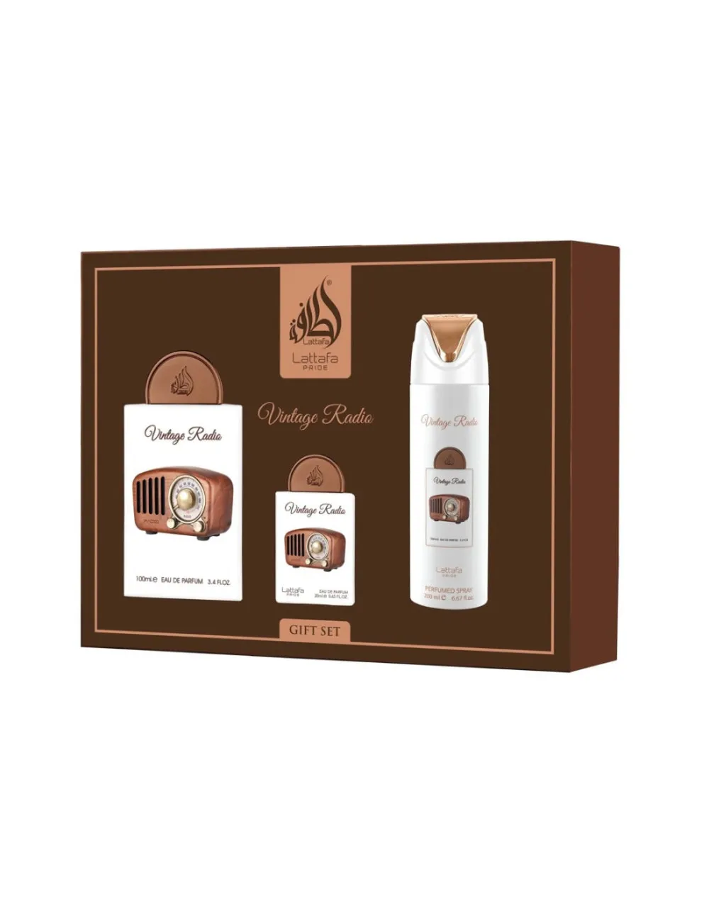Pride Vintage Radio EDP 100 ml + EDP 20 ml + spray per il corpo 200 ml UNISEX 1 ks
