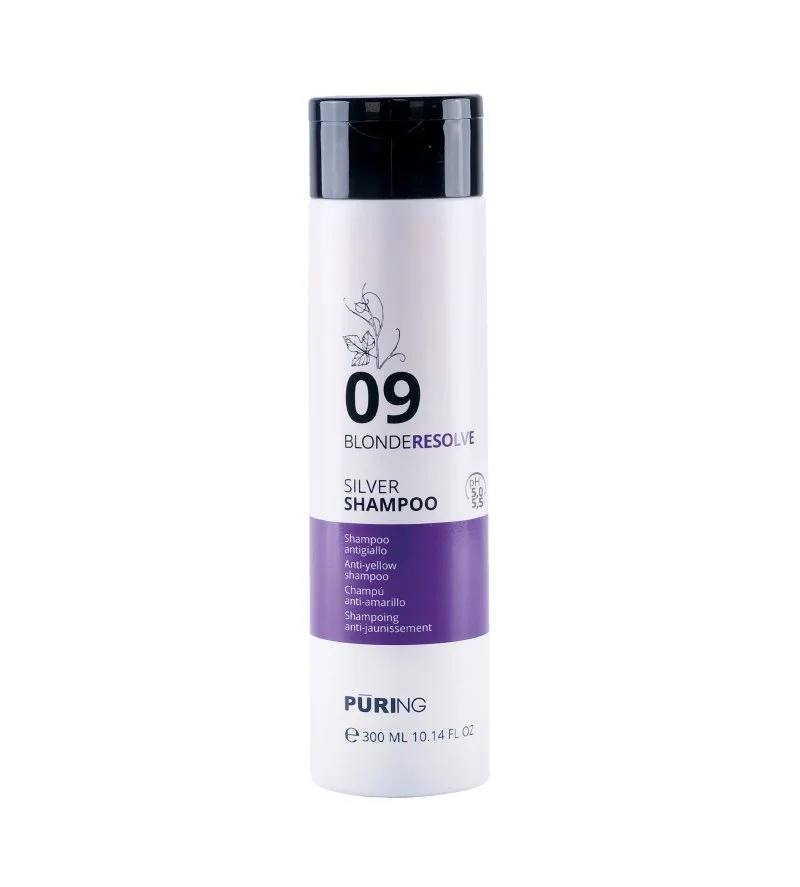 09 BlondeResolve Silver Shampoo shampoo neutralizzante per capelli biondi, grigi e decolorati 300 ml