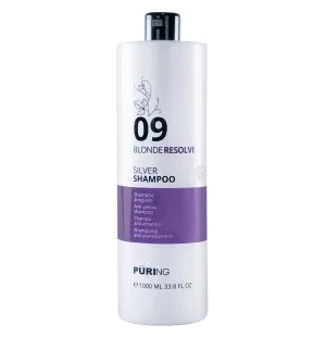 PURING 09 BlondeResolve Silver Shampoo shampoo neutralizzante per capelli biondi, grigi e decolorati