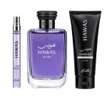 Hawas Uomo 100 ml + EDP 10 ml + gel doccia Eau de Parfum 50 ml