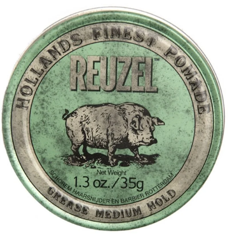 Styling Green Pomade Grease Medium Hold pomata per capelli con tenuta media e lucentezza 35g per uomini