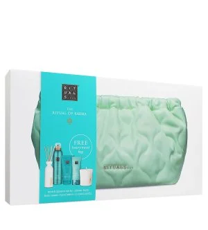 Rituals The Ritual of Karma cofanetto regalo gel doccia 200 ml + crema corpo 150 ml + candela profumata 140 g + diffusore a bastoncini 70 ml + crema mani