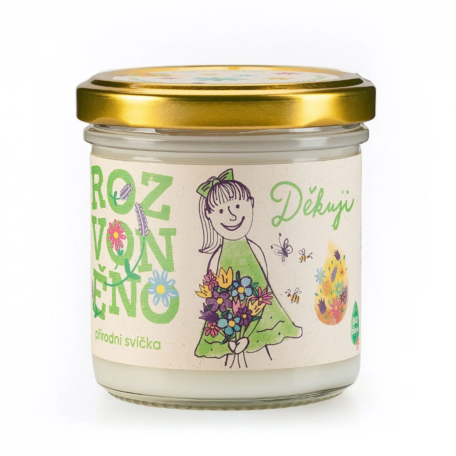 Rozvoněno Candela profumata - Grazie (130 ml) - con pompelmo, lime e bergamotto