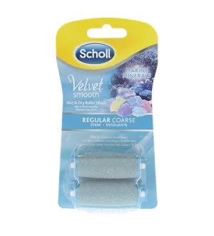 Scholl Velvet Smooth testine di ricambio con minerali marini mediamente abrasive 2 pz