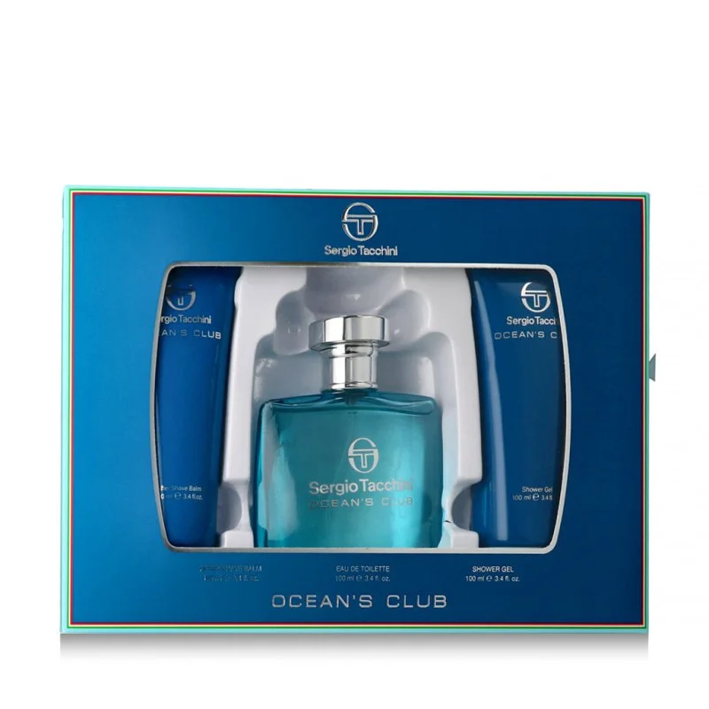 Ocean's Club Eau de Toilette da uomo 100 ml + Balsamo dopobarba 100 ml + Gel doccia