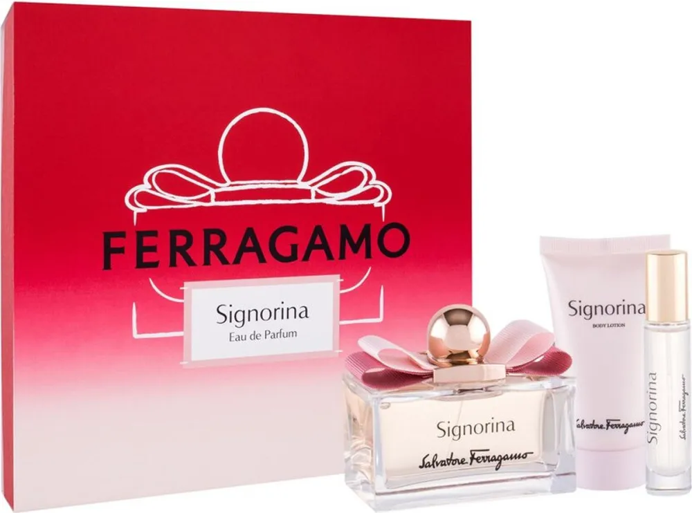 Signorina Eau de Parfum da donna 100 ml + EDP MINI 10 ml + lozione corpo 50 ml