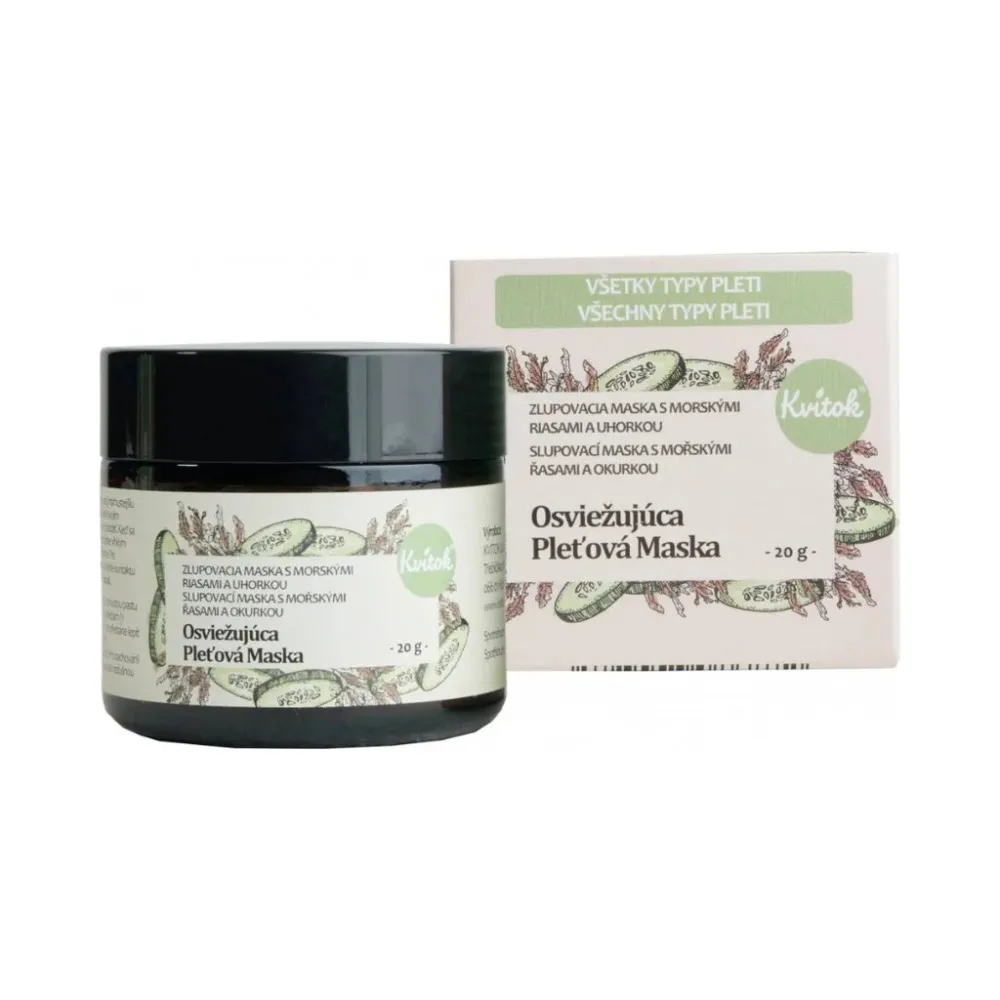 Kvitok Maschera peeling con alghe e cetrioli - rinfrescante 20 g