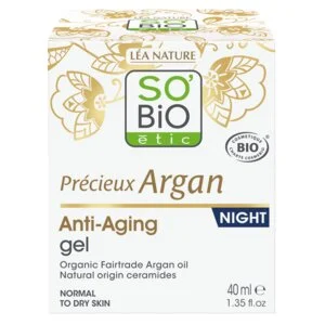 SO’BiO étic Anti-age Precieux Argan Gel notte BIO (50 ml) - rigenera e leviga la pelle
