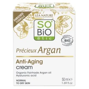 SO’BiO étic Anti-age Precieux Argan Crema giorno BIO (50 ml) - idrata, rassoda e illumina la pelle