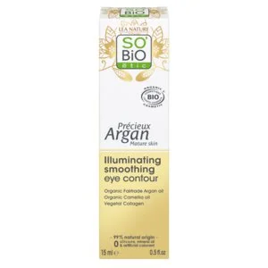 SO’BiO étic Anti-Age Précieux Argan Trattamento levigante per il contorno occhi GOLD BIO (15 ml) - ideale per la pelle matura