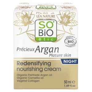 SO’BiO étic Anti-age Precieux Crema notte nutriente e rassodante GOLD BIO (50 ml) - ideale per pelli mature