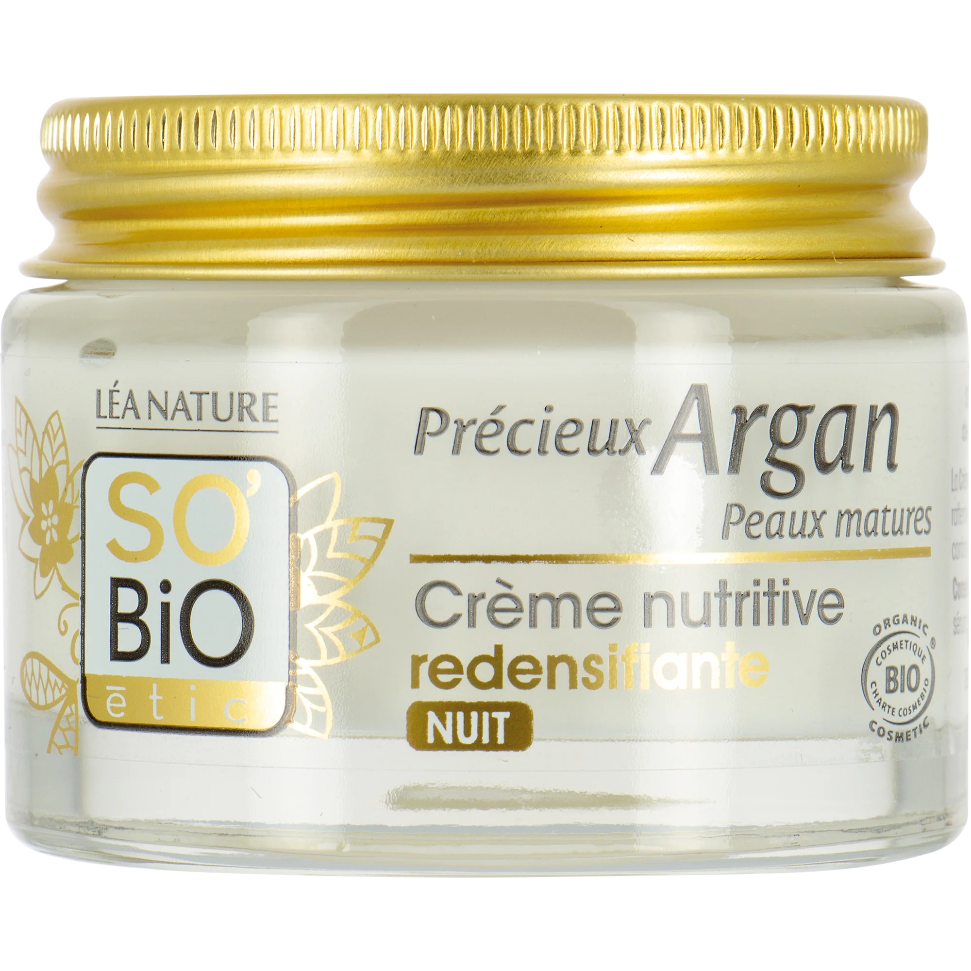 SO’BiO étic Anti-age Precieux Crema notte nutriente e rassodante GOLD BIO (50 ml) - ideale per pelli mature