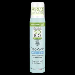 SO’BiO étic Deodorante naturale ECO SPRAY 24h - Aloe vera BIO (100 ml) - efficace fino a 24 ore