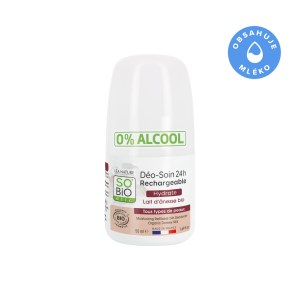 Deodorante roll-on idratante 24h al latte d'asina - ricaricabile BIO (50 ml) - anche per pelli sensibili