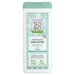 SO’BiO étic Gel doccia SENZA SAPONE al fiore di loto BIO (650 ml) - ideale per la pelle secca e sensibile