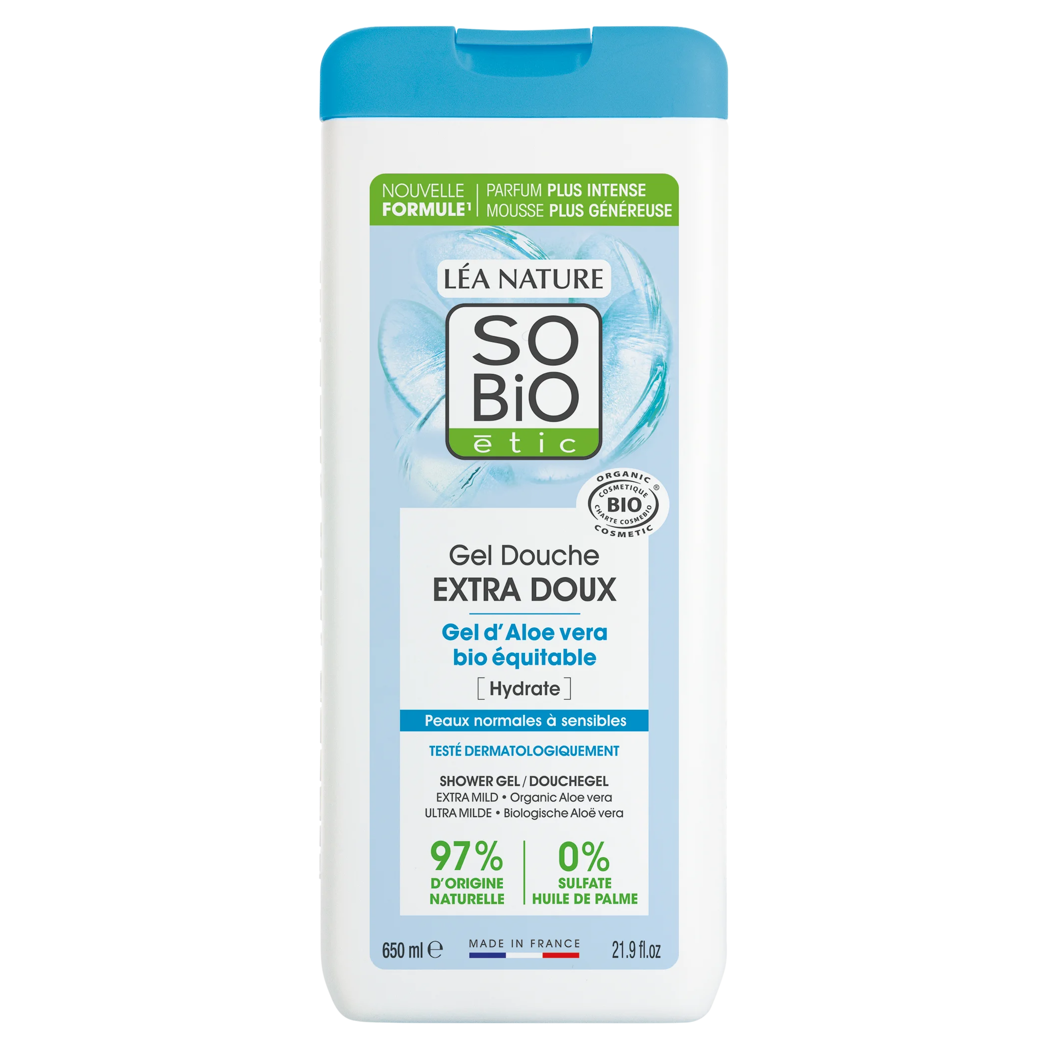 SO’BiO étic Gel doccia EXTRA DELICATO con Aloe vera BIO (650 ml) - idrata intensamente