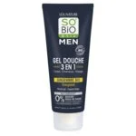 SO’BiO étic Gel doccia MEN 3 in 1 - zenzero BIO energizzante (200 ml) - per corpo, viso e capelli