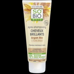 SO’BiO étic Balsamo all'argan per la lucentezza - per capelli da normali a secchi BIO (200 ml) - lascia i capelli lucidi e setosi