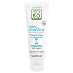 SO’BiO étic Crema giorno riccamente idratante all’Aloe vera BIO (50 ml) - con acido ialuronico
