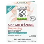 SO’BiO étic Crema idratante setosa al latte d’asina BIO (50 ml) - per tutti i tipi di pelle, comprese quelle sensibili