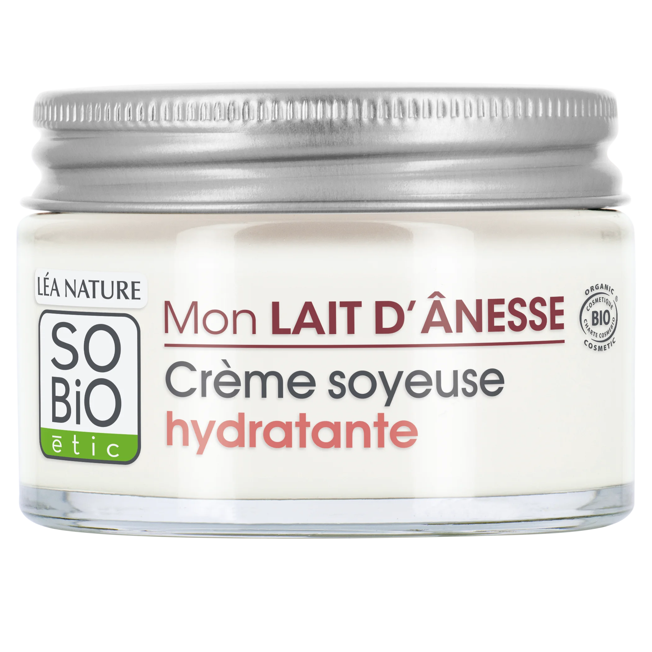 SO’BiO étic Crema idratante setosa al latte d’asina BIO (50 ml) - per tutti i tipi di pelle, comprese quelle sensibili