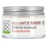 SO’BiO étic Crema idratante setosa al latte d’asina BIO (50 ml) - per tutti i tipi di pelle, comprese quelle sensibili