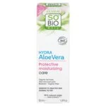 SO’BiO étic Crema protettiva per pelli sensibili con Aloe vera 5 in 1 BIO (50 ml) - idrata e lenisce la pelle