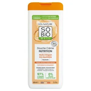 SO’BiO étic Crema doccia NUTRITION con olio di argan BIO (650 ml) - ideale per la pelle secca