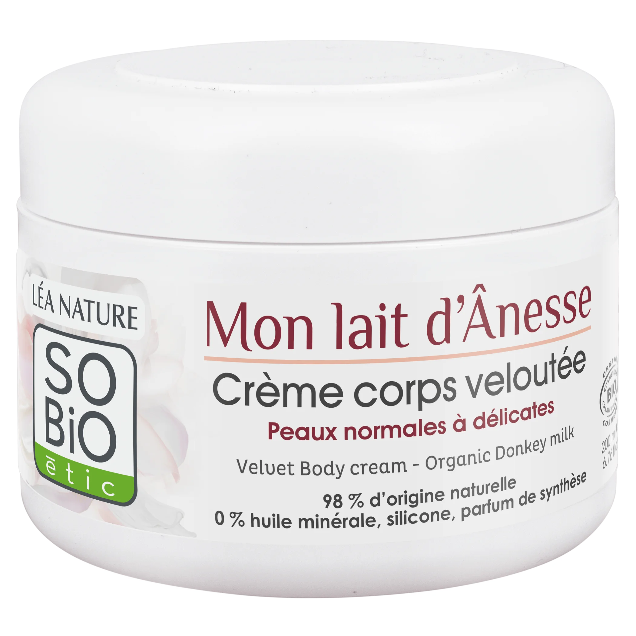 SO’BiO étic Crema corpo nutriente al latte d’asina BIO (200 ml) - anche per pelli sensibili