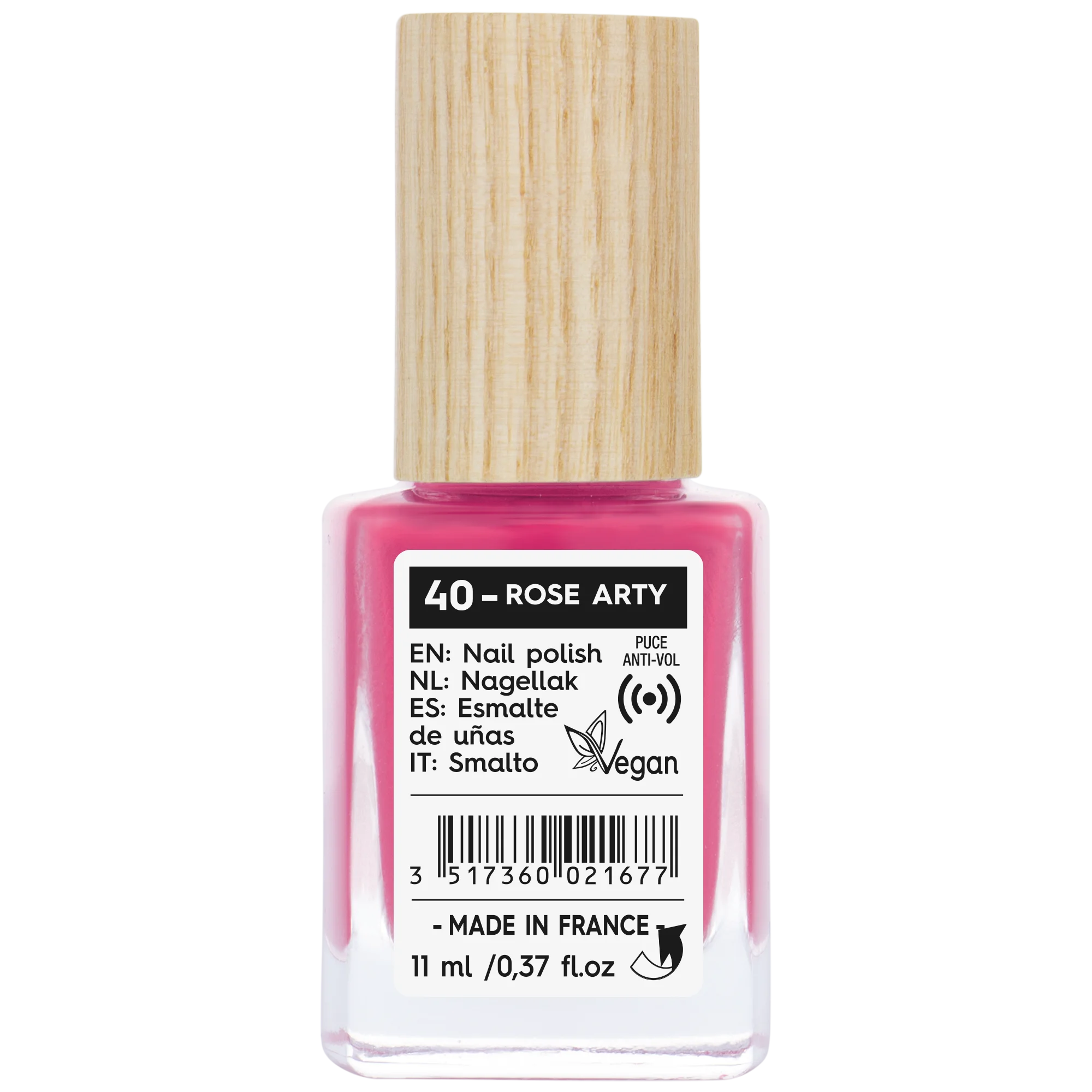 SO’BiO étic Smalto per unghie - 40 rosa bohémien (11 ml) - dal colore brillante e intenso