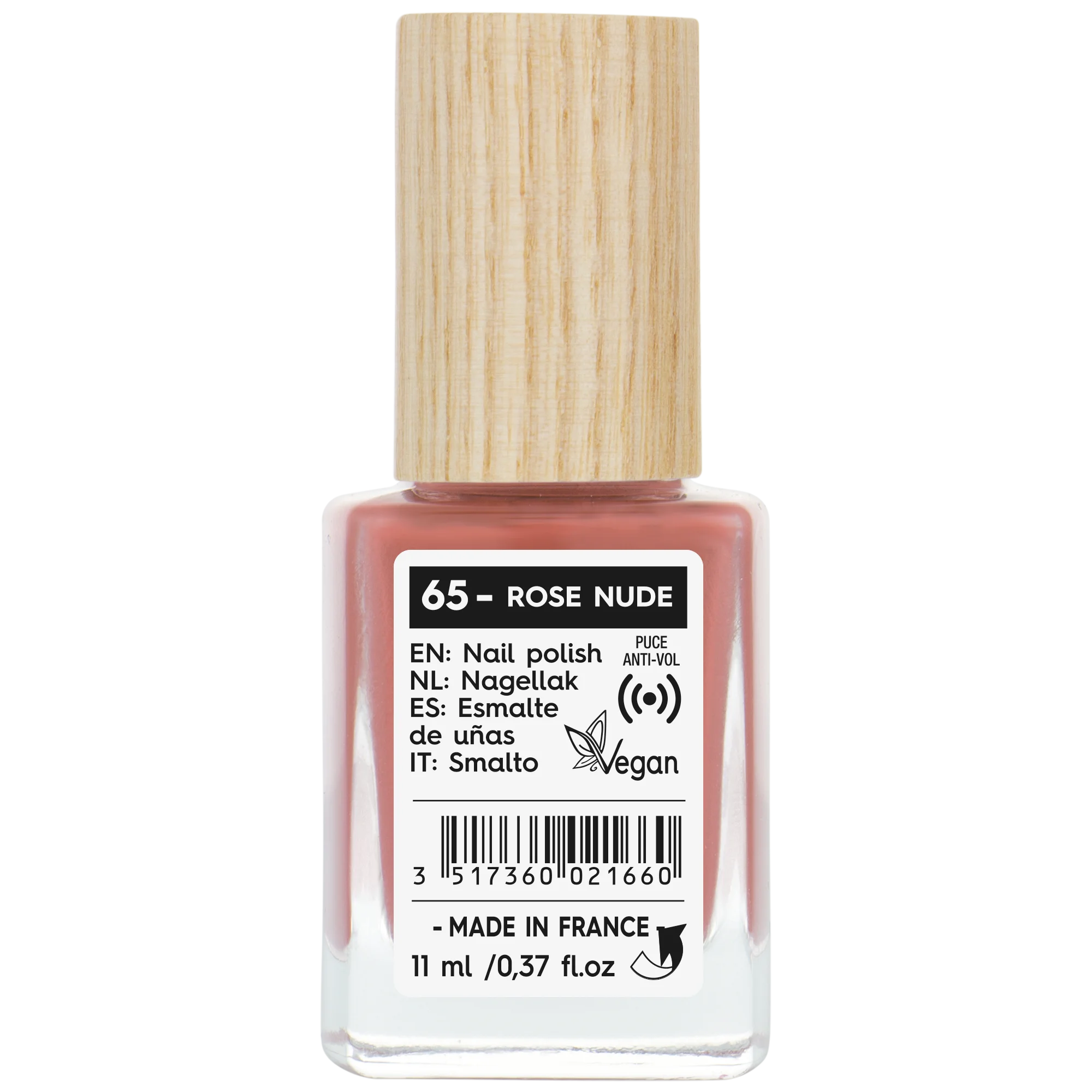 SO’BiO étic Smalto per unghie - 65 rosa nude (11 ml) - dal colore brillante e intenso