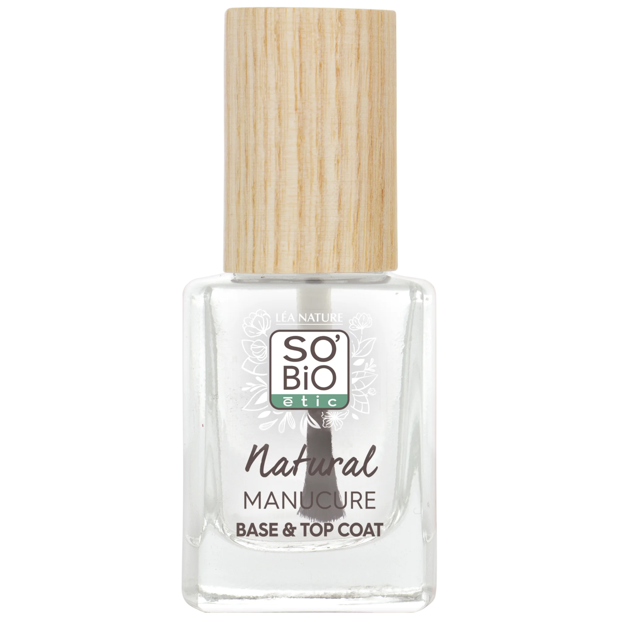 SO’BiO étic Smalto trasparente per unghie - base e top coat (11 ml) - rinforza e leviga le unghie