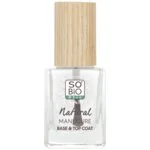 SO’BiO étic Smalto trasparente per unghie - base e top coat (11 ml) - rinforza e leviga le unghie