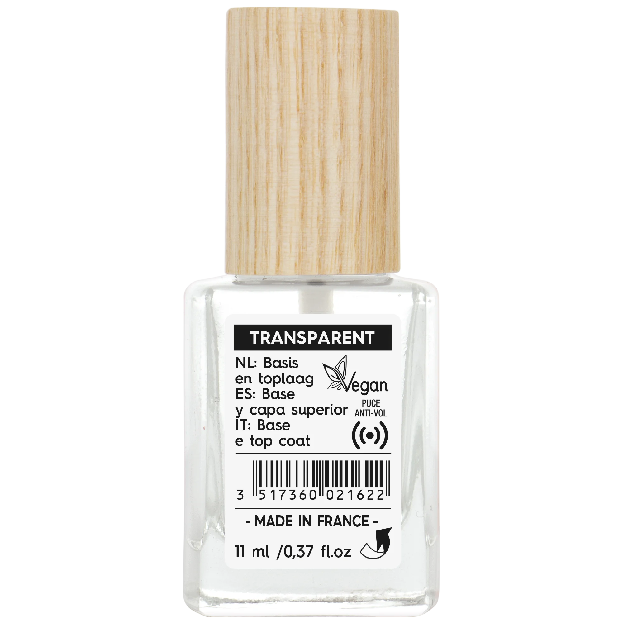 SO’BiO étic Smalto trasparente per unghie - base e top coat (11 ml) - rinforza e leviga le unghie