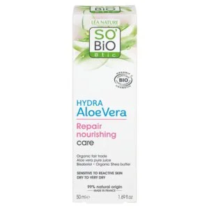 SO’BiO étic Trattamento nutriente riparatore con Aloe vera per pelli sensibili BIO (50 ml) - idrata e nutre la pelle