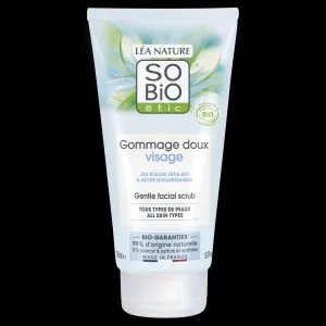SO’BiO étic Peeling delicato per uso frequente all'Aloe vera BIO, idratante (150 ml) - con acido ialuronico