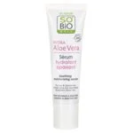 SO’BiO étic Siero viso all'Aloe vera - lenitivo e idratante per pelli sensibili BIO (30 ml) - idrata, lenisce e illumina