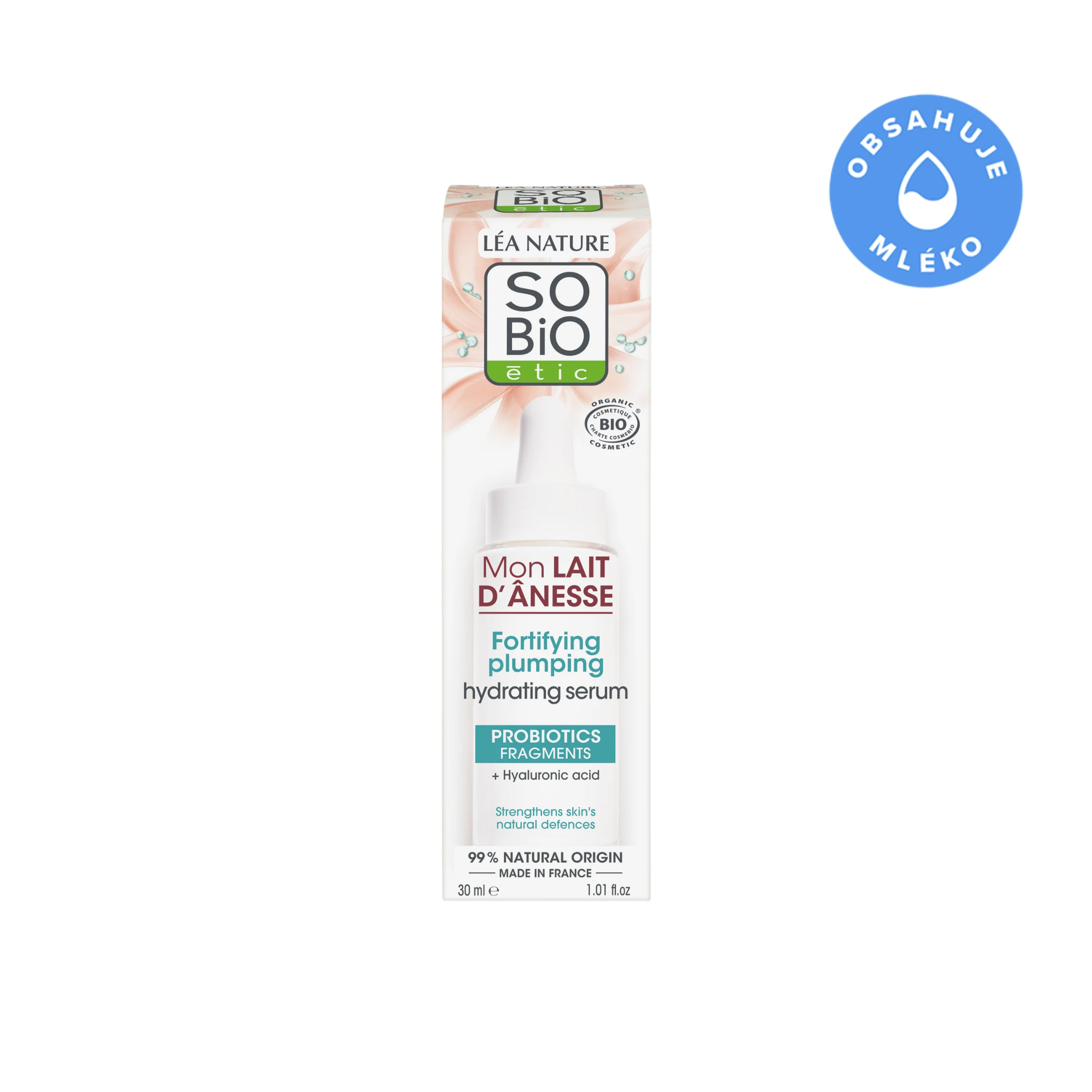 SO’BiO étic Siero idratante rinforzante al latte d’asina BIO (30 ml) - con acido ialuronico