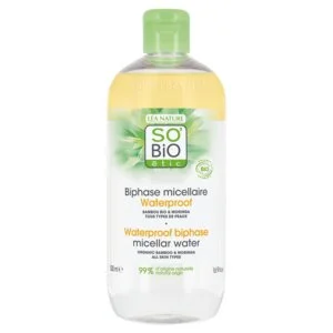 SO’BiO étic Acqua micellare bifasica - Pur BAMBOO BIO (500 ml) - con bambù e moringa biologici